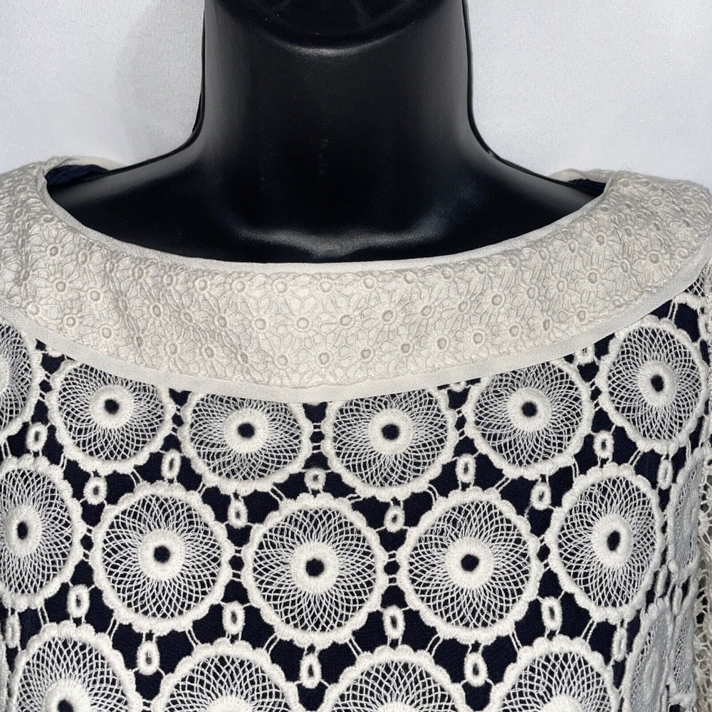 Tory Burch Janeen Crochet Long Sleeve Top Size XS - Picture 3 of 8